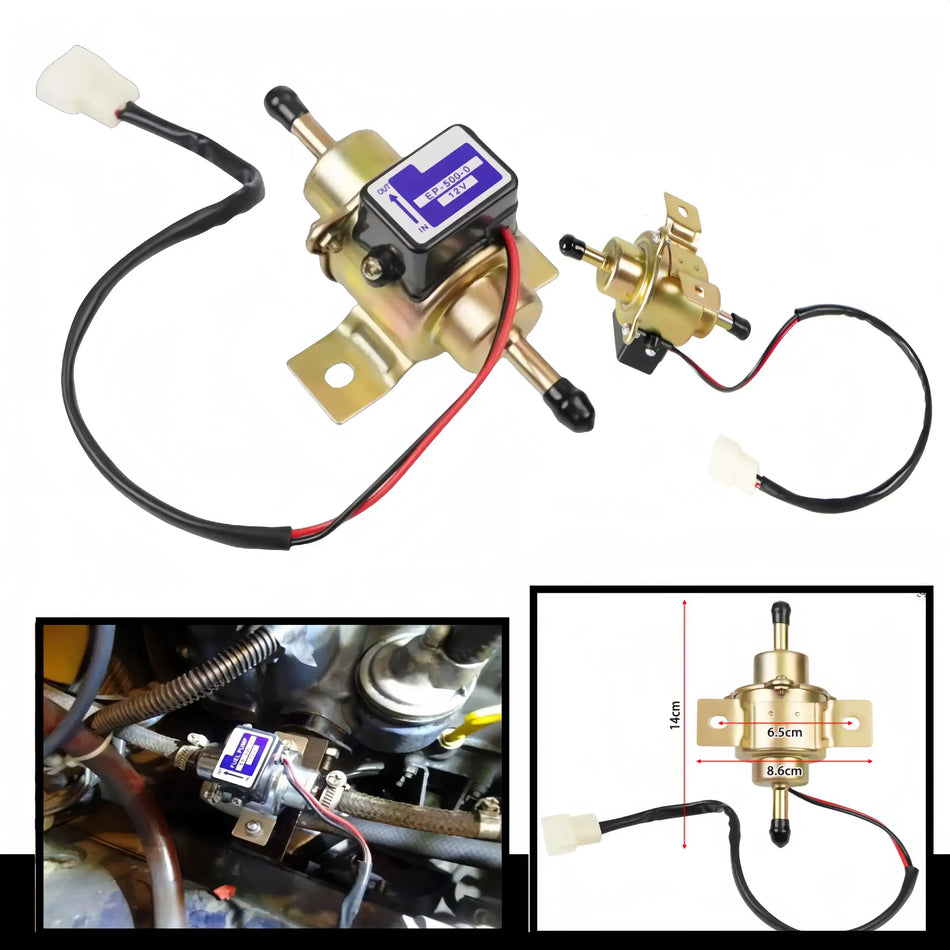 Universal 12V Electric Exterior Fuel Pump for Diesel Petrol Gasoline Car Auto Motorcycle Outboard Engine Modification by InterCyprus Trading Ltd