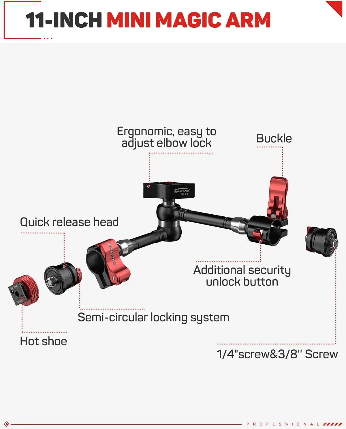 IFOOTAGE Metal Articulating Magic Arm &ndash; Ultra Stable Mount