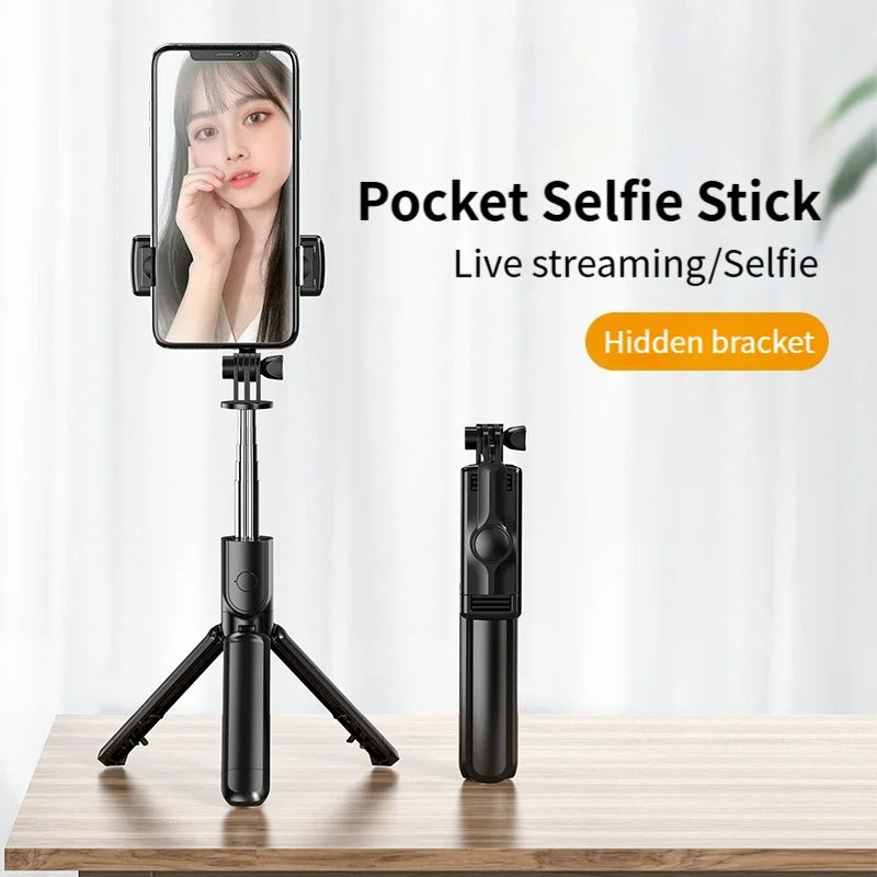 CrownQu Portable Wireless Selfie Stick &ndash; Multifunctional Tripod Design
