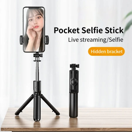 CrownQu Portable Wireless Selfie Stick &ndash; Multifunctional Tripod Design
