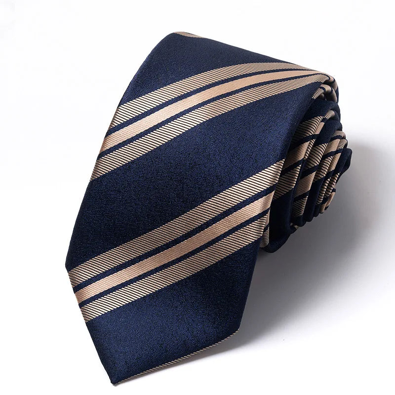 Fashion Blue Stripe Print Necktie for Men
