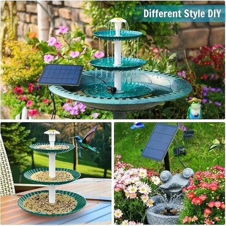 3.5W Outdoor Solar Fountain &ndash; Three Tier Ripple Design