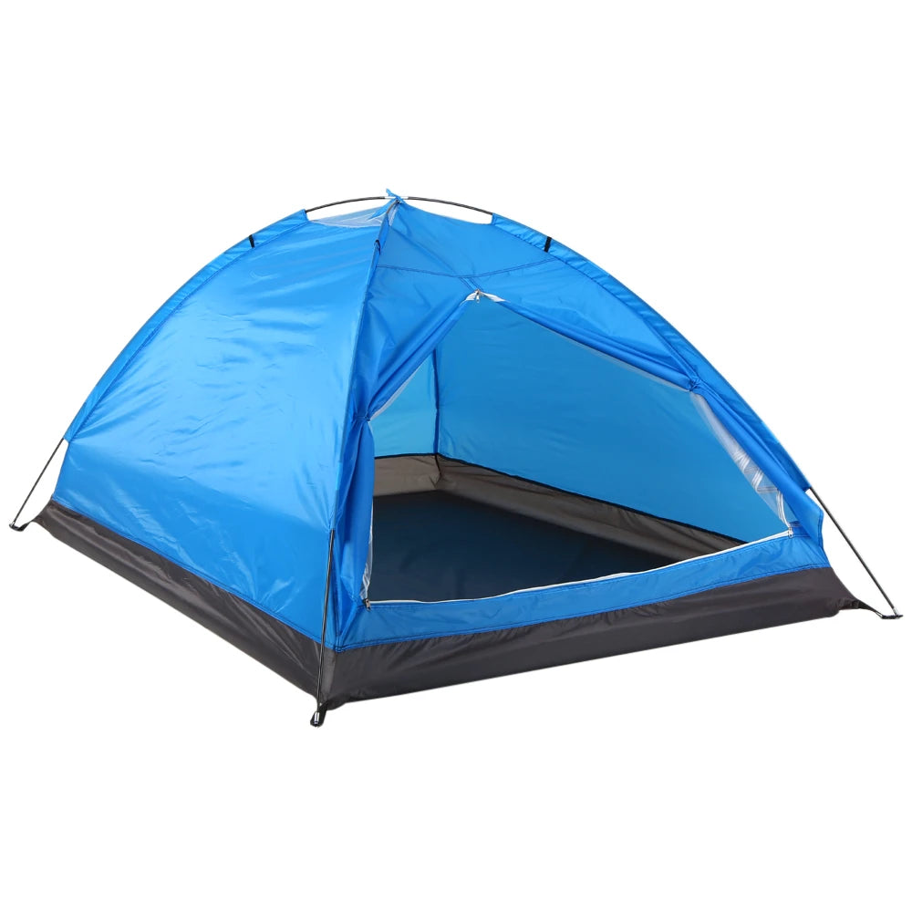 TOMSHOO 2-Person Portable Camouflage Camping Tent Blue  2 Person