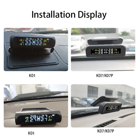 ACCEO Car TPMS - Solar Digital LCD Display Safety Alarm