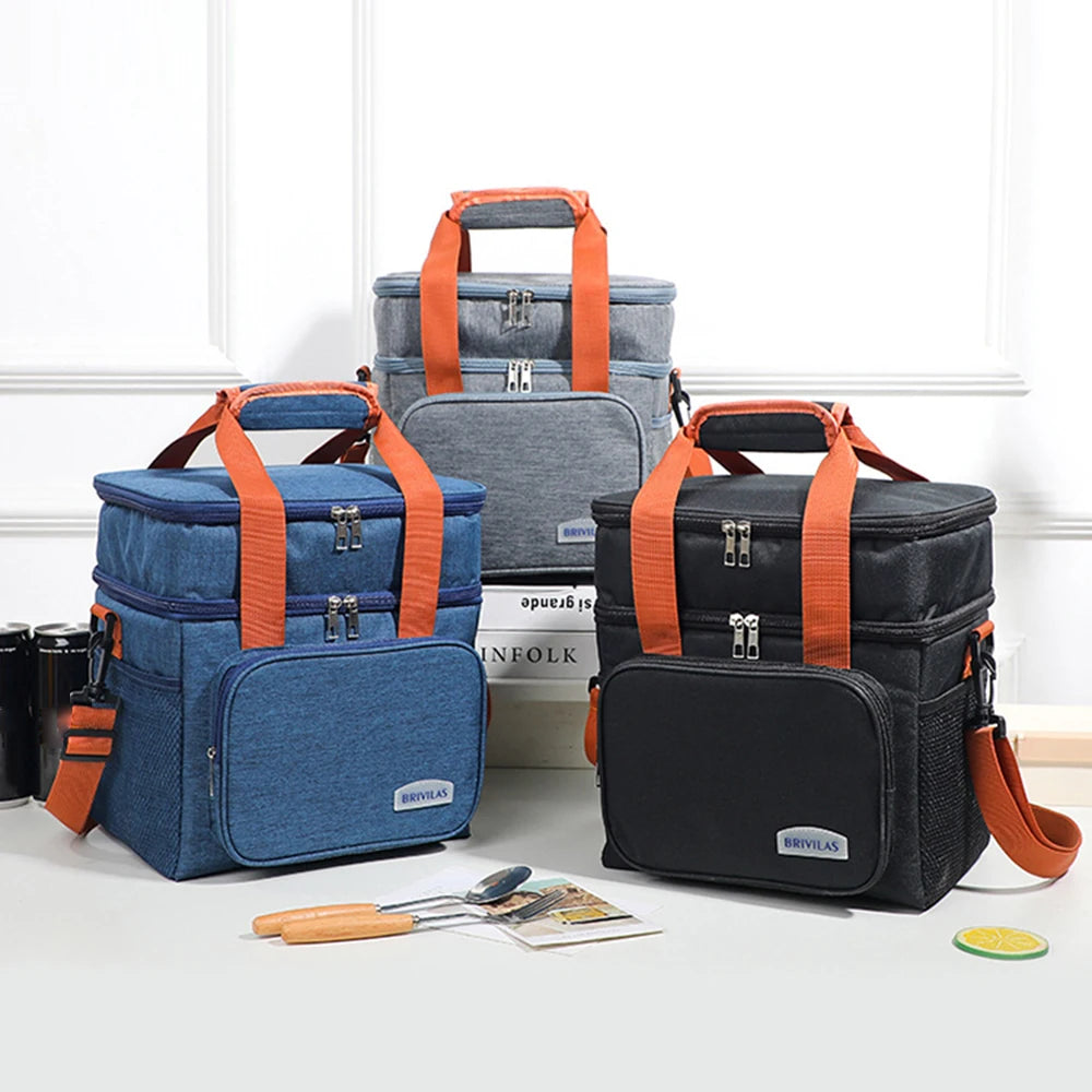 European Crossbody Lunch Insulation Bag &ndash; Large Capacity