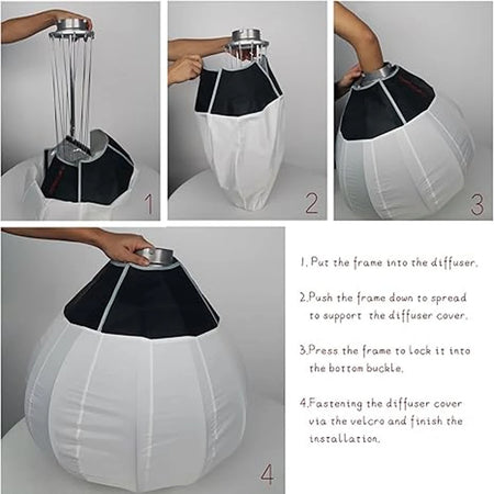 IFOOTAGE 65x65CM Lantern Softbox &ndash; One-Step Quick Setup