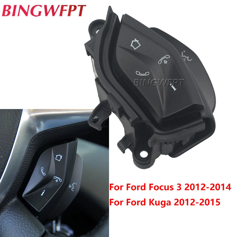 Botones de control del volante retroiluminados Mute para Ford Focus 3 Kuga