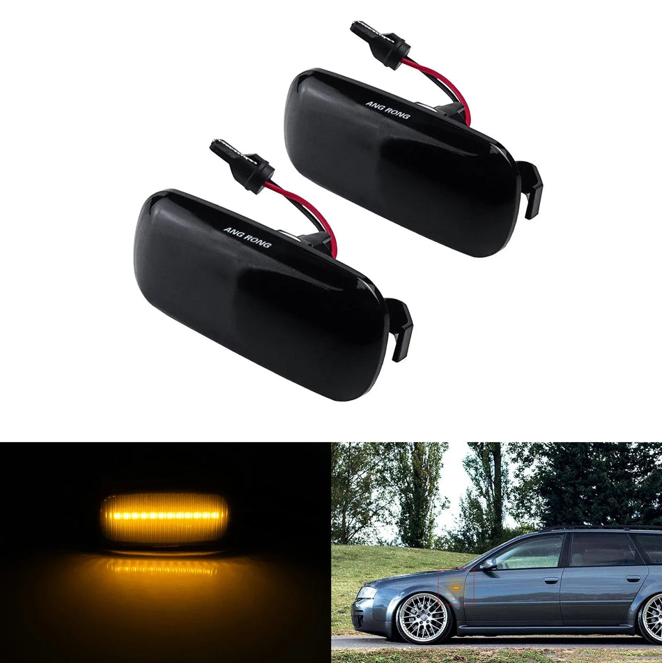 Audi A3 8P LED Czarny Przyciemniony Wskaźnik Powtórny Światła Bocznego