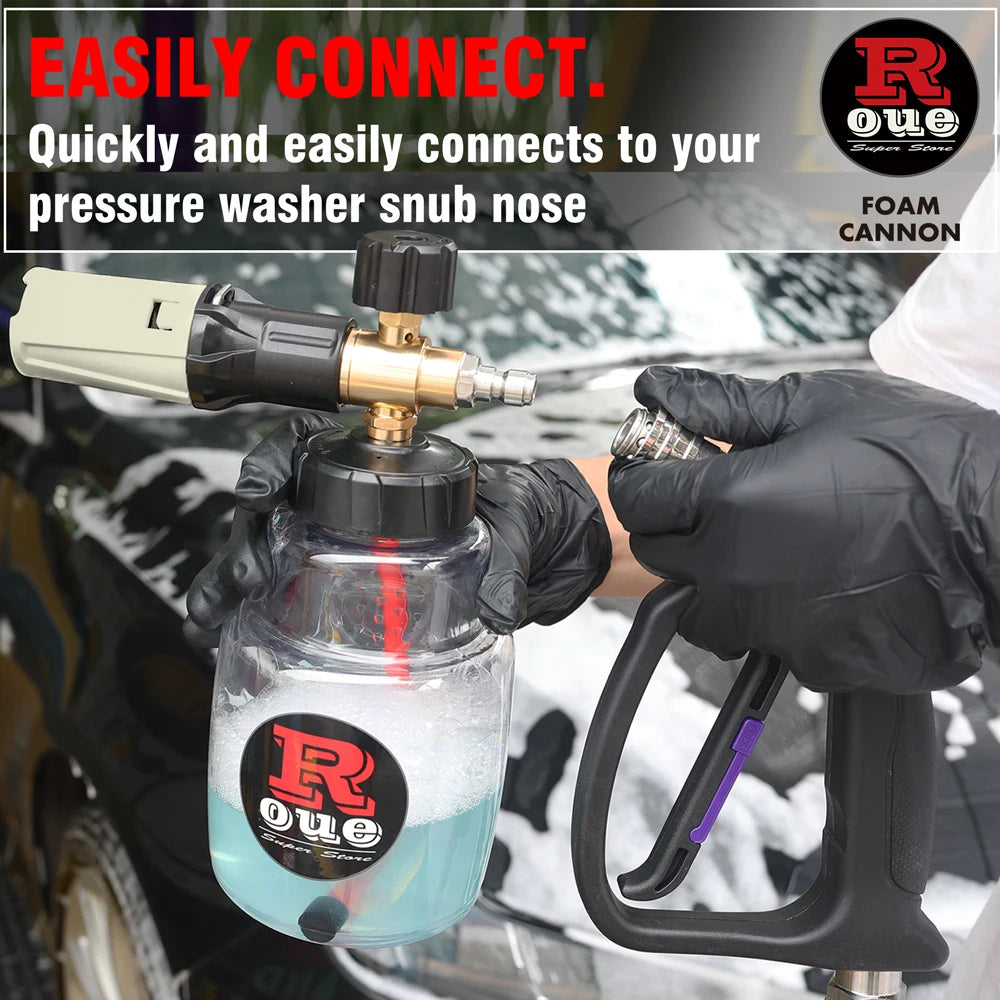 High-Pressure Foam Cannon Soap Generator for Karcher, Nilfisk, Parkside &amp; More