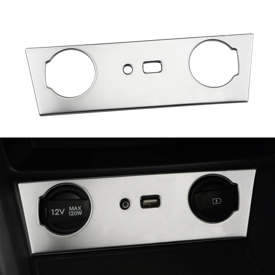 Hyundai Encino Kona Stainless Steel Cigarette Lighter Panel Cover Trim Sticker