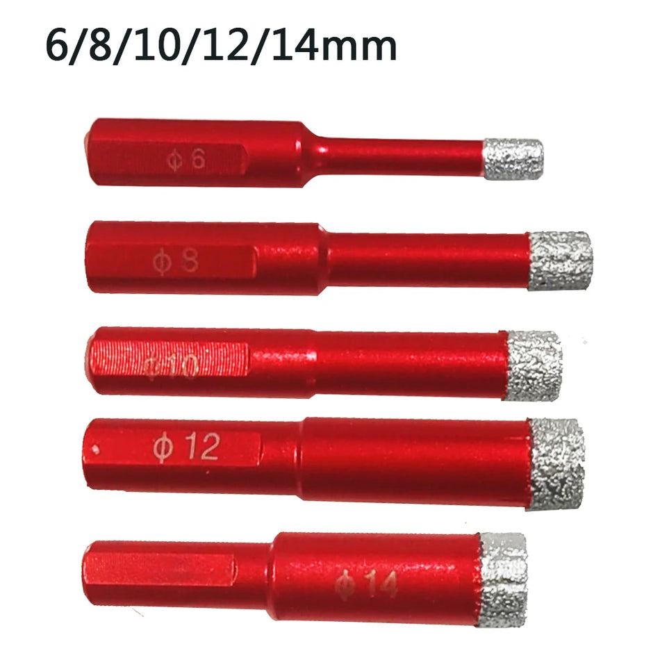 Diamond Tile Drill Bit Set 6mm To 14mm For Granite Marble