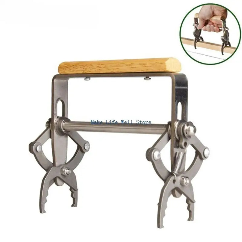 Ergonomic Hives Frame Holder &ndash; Stainless Steel And Hardwood