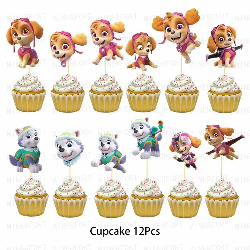 Birthday Party Decorations &amp; Tableware Set cupcake 12pcs