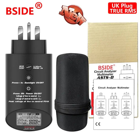 BSIDE ASTS Circuit Analyzer Socket Tester GFCI RCD EU US UK ASTS UK Plug / CHINA