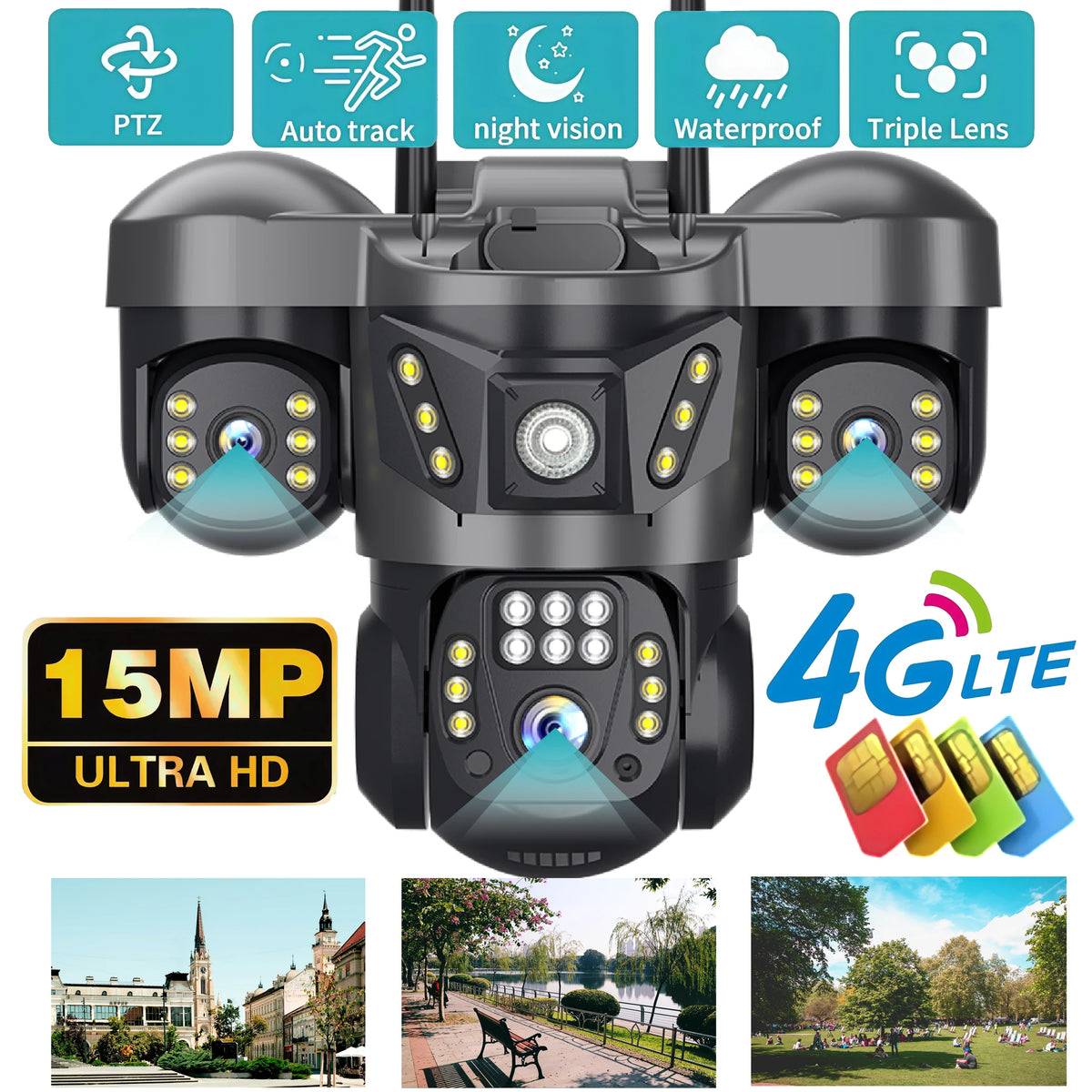 V380 Pro 4G IP Camera 15MP Triple Lenses Triple Screens Human V380 Pro 4G IP Camera 15MP Triple Lenses Triple Screens Human