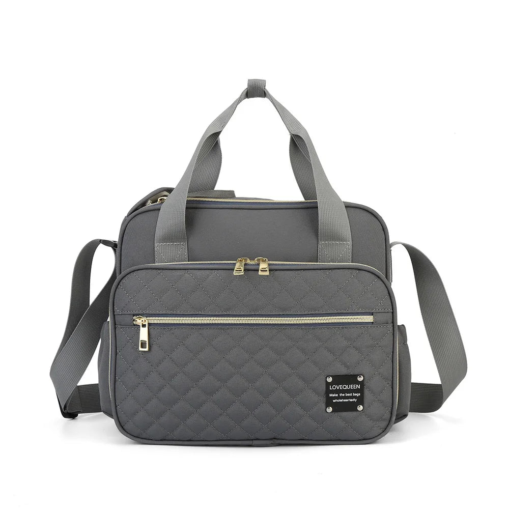 New Style Waterproof Diaper Bag &ndash; Large Capacity and Multifunctional Design Gray
