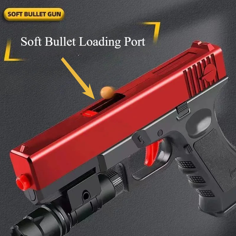Laser-Equipped G17 Gel Ball Soft Bullet Toy Gun for Outdoor Sports - Ideal Children's Gift