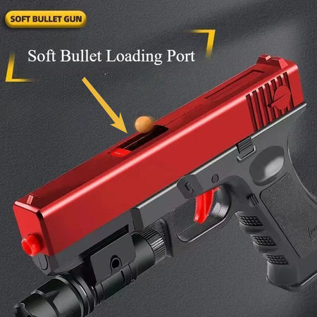 Laser-Equipped G17 Gel Ball Soft Bullet Toy Gun for Outdoor Sports - Ideal Children's Gift