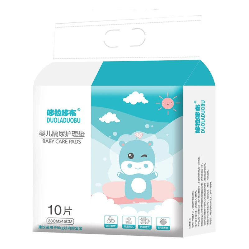 Baby Disposable Changing Pads - 10pcs Waterproof &amp; Breathable Infant Underpads as picture