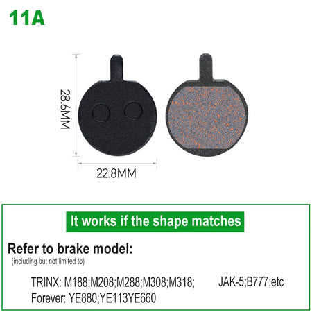 1 Pair SemiMetallic Hydraulic Disc Brake Pads &ndash; Shimano SRAM 1pair 11A