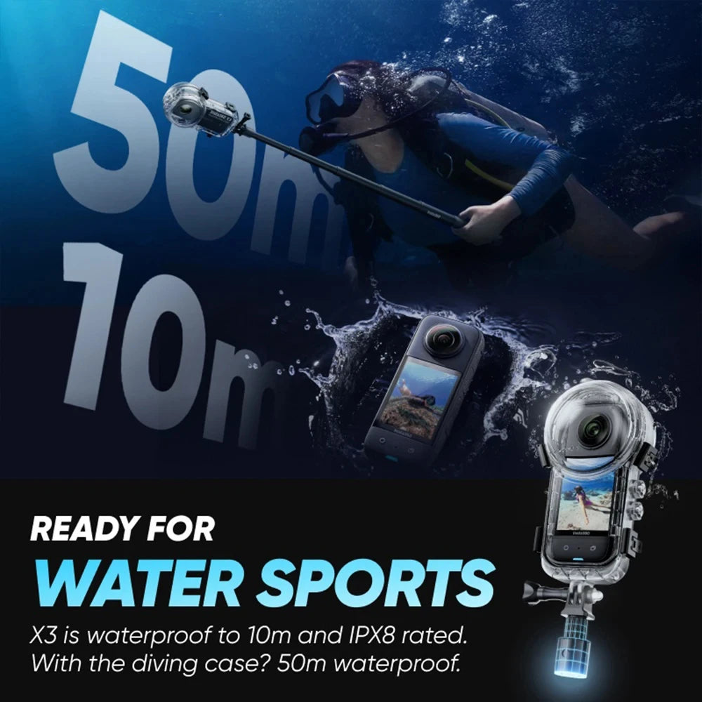 Dive Case for Insta360 X4 &ndash; Waterproof Up to 50 Meters