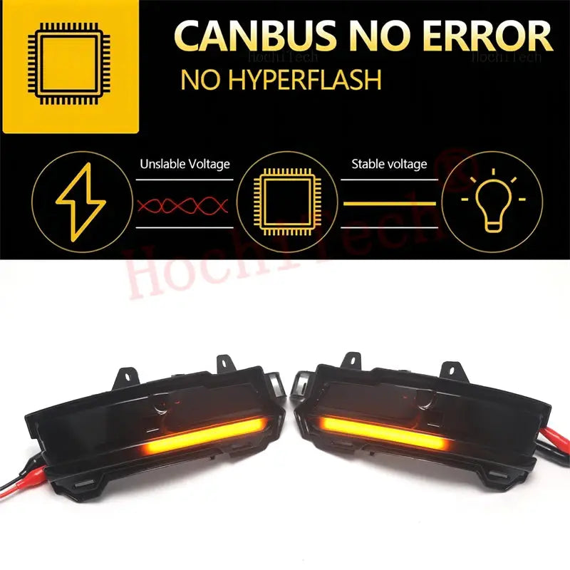 For Land Rover Discovery L550 Range Evoque L538 L560 2x Dynamic Blinker LED Turn Signal Light Indicator Side Mirror Lamp by InterCyprus Trading Ltd