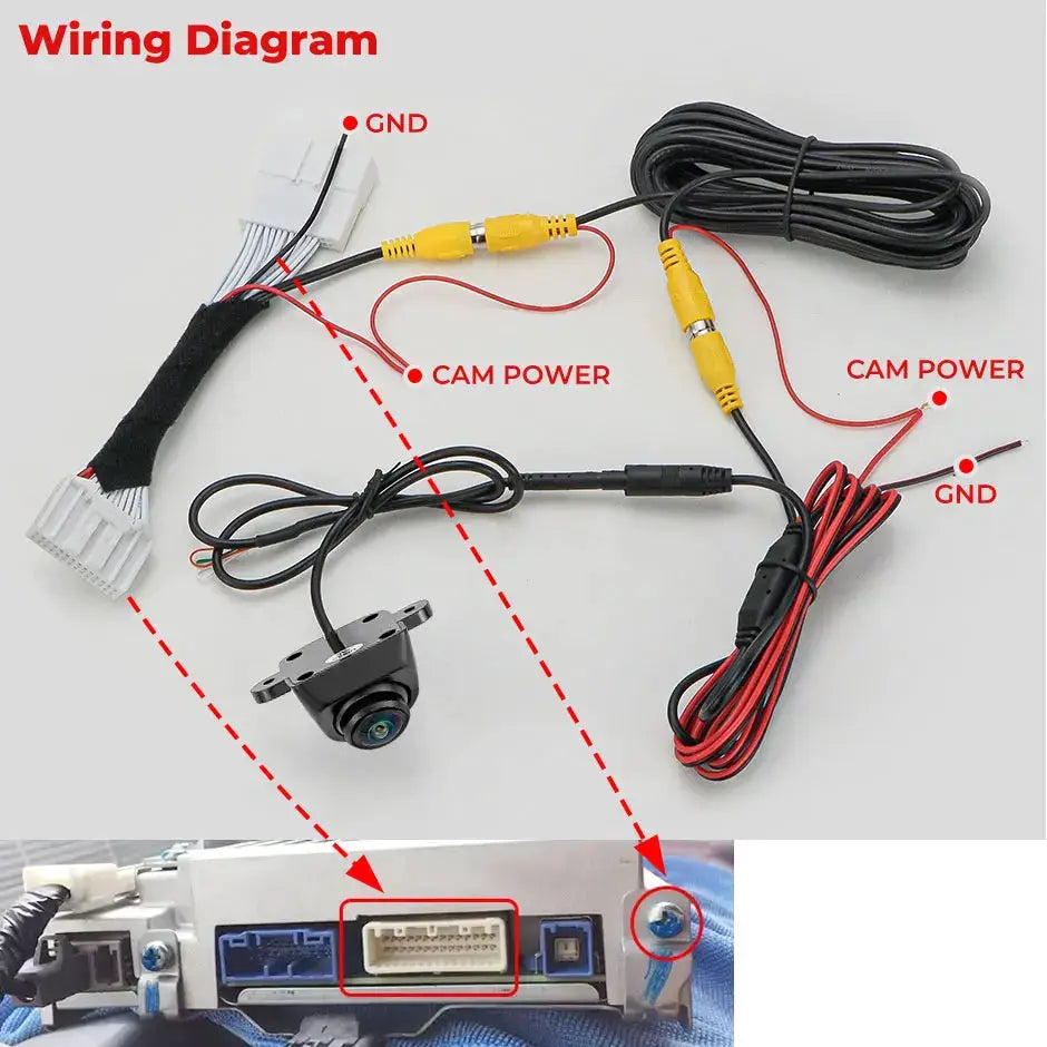 For Mazda MX5 ND Roadster 2015-2023 Factory OEM Unit GreenYi HD Car Rear View Reversing Parking Camera Backup Plug&Play Cable by InterCyprus Trading Ltd