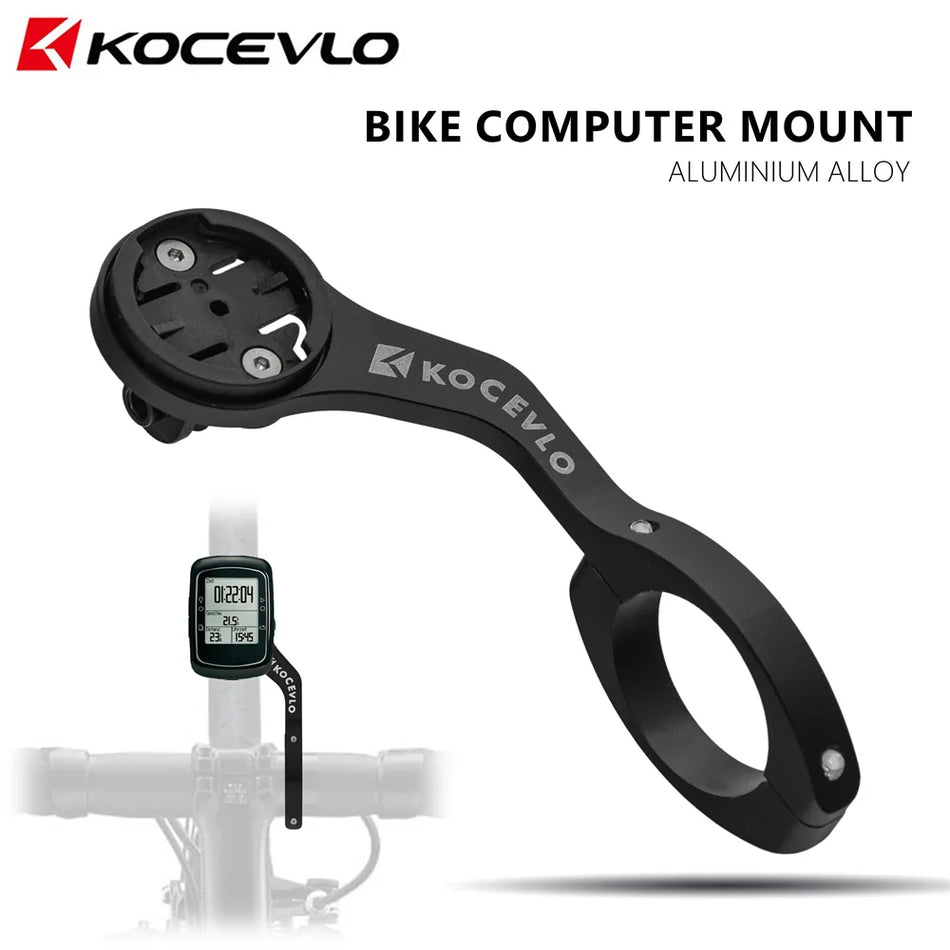 Suport din aluminiu KOCEVLO pentru computer de bicicletă de șosea și cameră, montaj frontal, compatibil cu GoPro Garmin, suport extins pentru ghidon