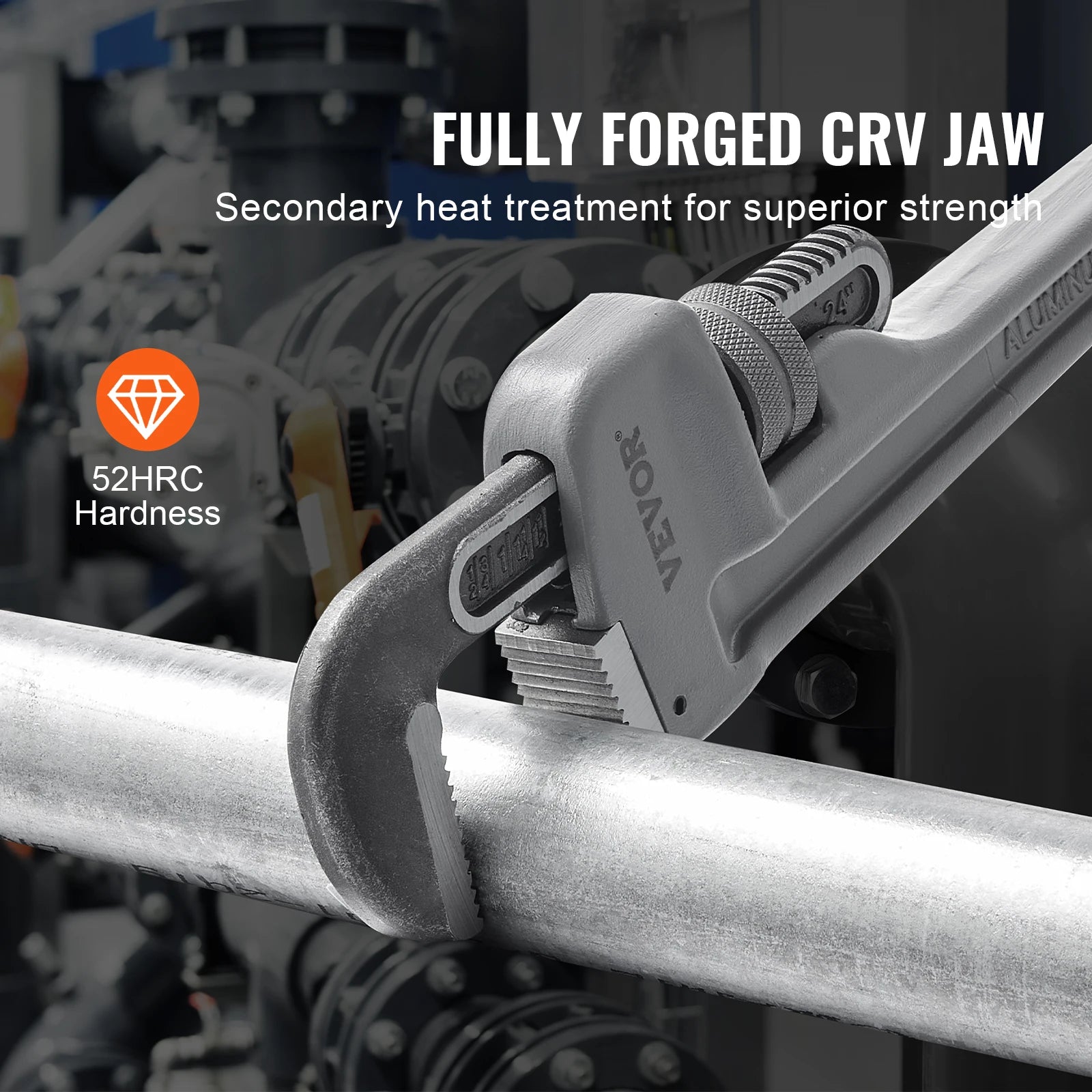 SucceBuy TD0505 24In Aluminum Pipe Wrench &ndash; Ergonomic Handle