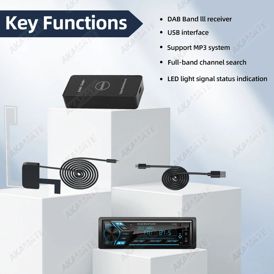 DAB+ Antenna For MP3 Radio &ndash; Full Channel USB GPS Receiver