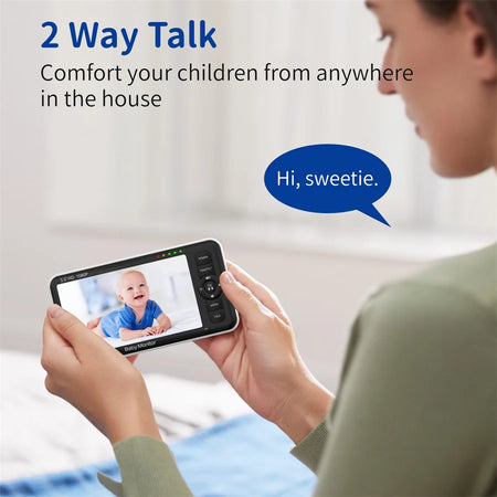 Babystar 5.5&quot; Baby Monitor with Pan-Tilt-Zoom, 1000ft Range, Night Vision &amp; More