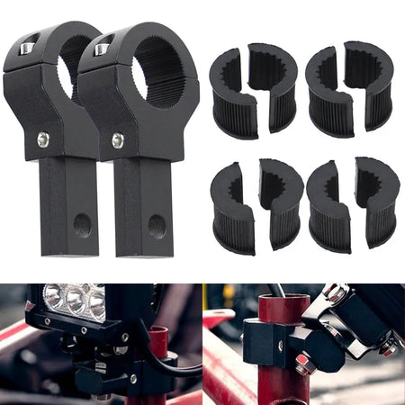 Universal Motorcycle UTV ATV Off-Road Work Whip Flag Light Mounts 0.7"/1"/1.25" Inch 360 Degree Rotate Bracket Kits Aluminum by InterCyprus Trading Ltd