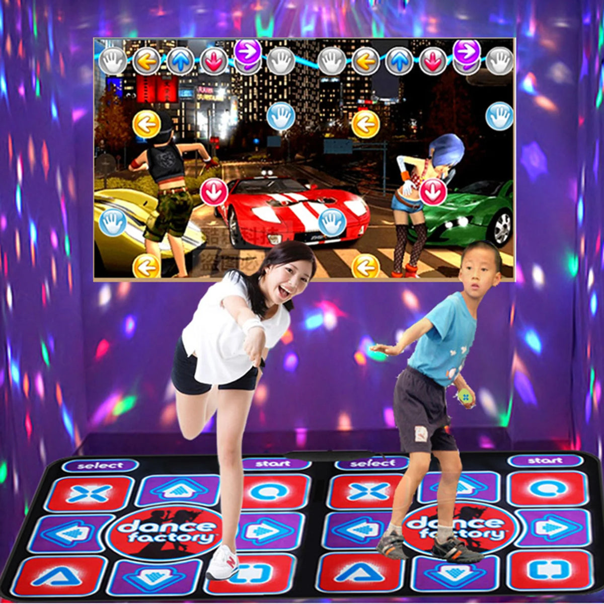 Double Dancing Mat Double User &ndash; Multi-Function Wired Dance Mat for Family Fun