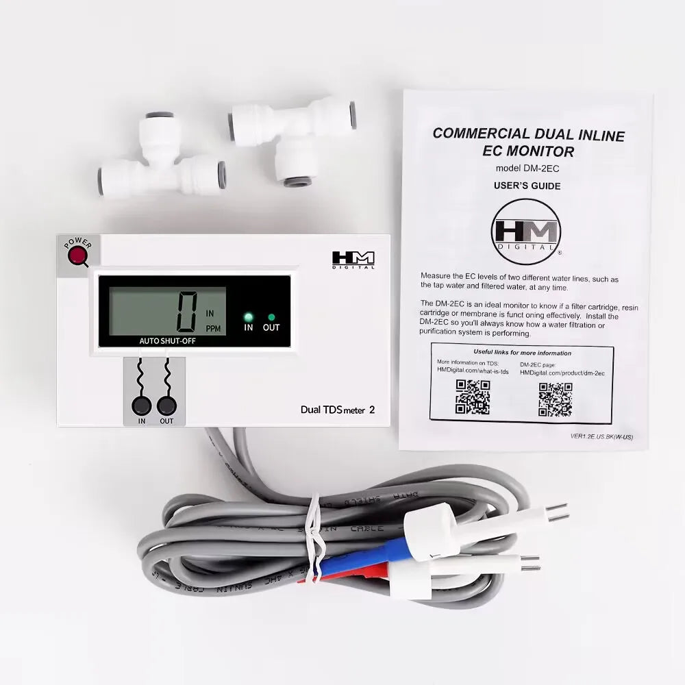DM1/DM2 Online TDS/EC Water Quality Tester &ndash; HD LCD Display EC Meter