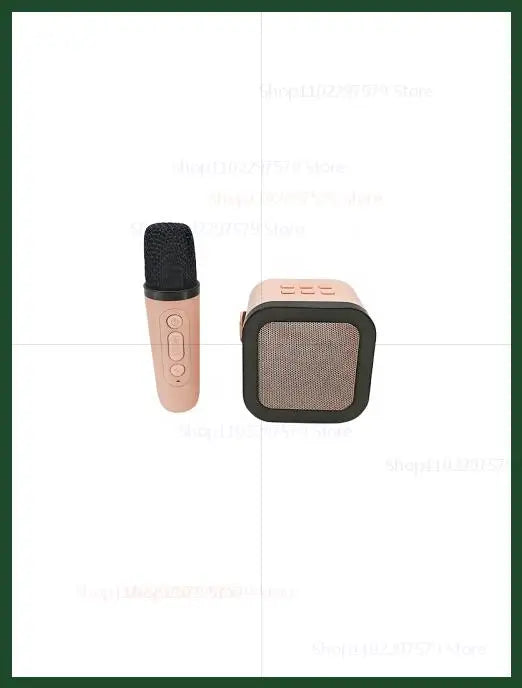 K12 Karaoke Microphone Set &ndash; Bluetooth 5.3 Wireless PA pink single wheat