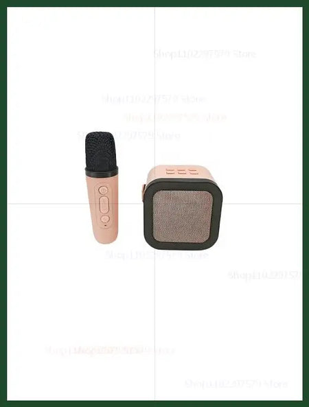 K12 Karaoke Microphone Set &ndash; Bluetooth 5.3 Wireless PA pink single wheat