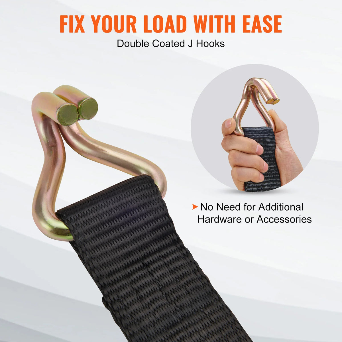 SucceBuy 4Pcs Ratchet Strap Set - Heavy Duty Tie Downs