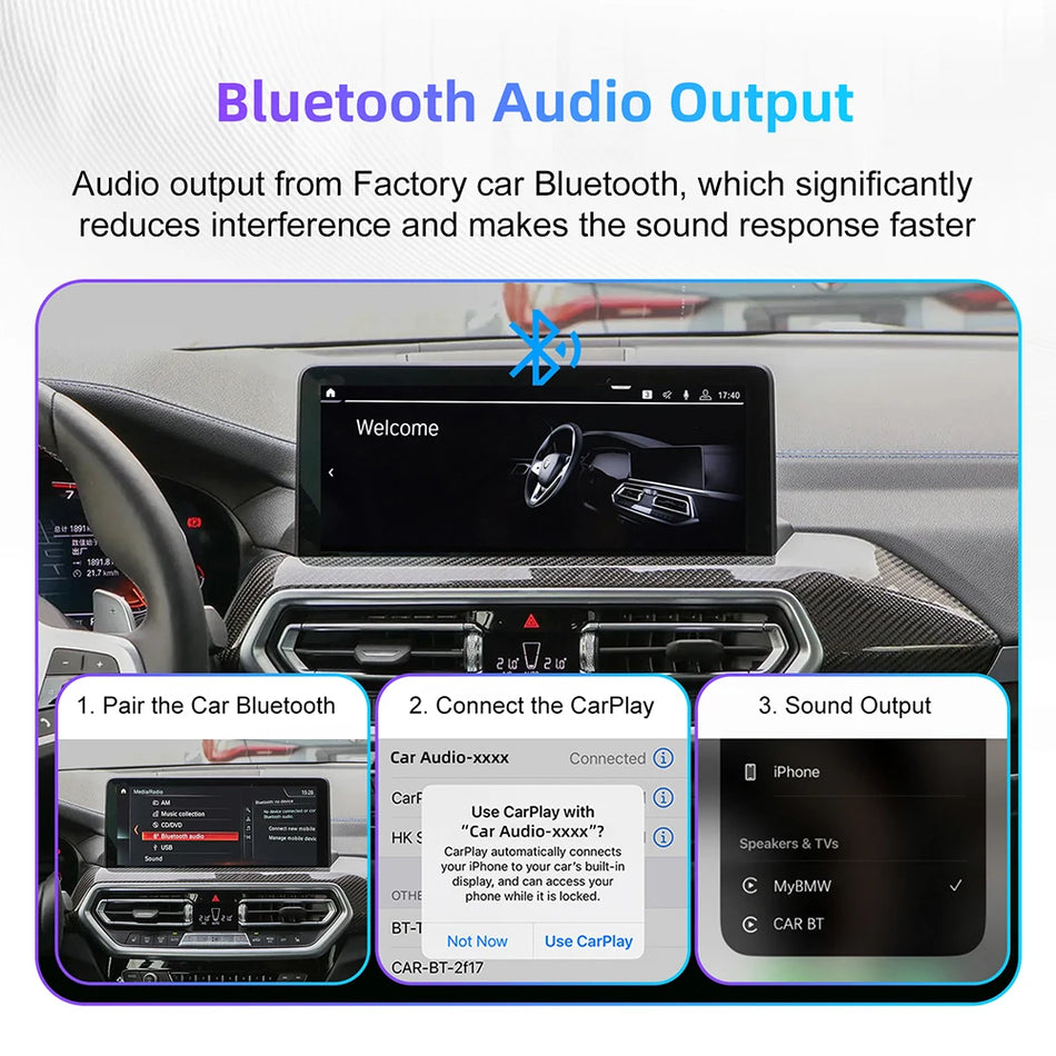 BMW 1 Series Wireless CarPlay Android Auto with Rear Camera