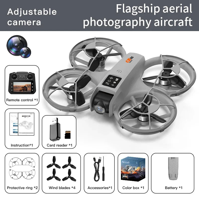 CZ26 Mini RC Drone &ndash; 4K Camera Optical Flow Stabilization 4.3inch Screen