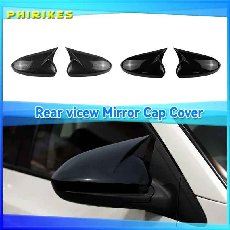 Зеркальные накладки в стиле летучей мыши для Cruze 2008 2016 Гладкий черный 2 штуки