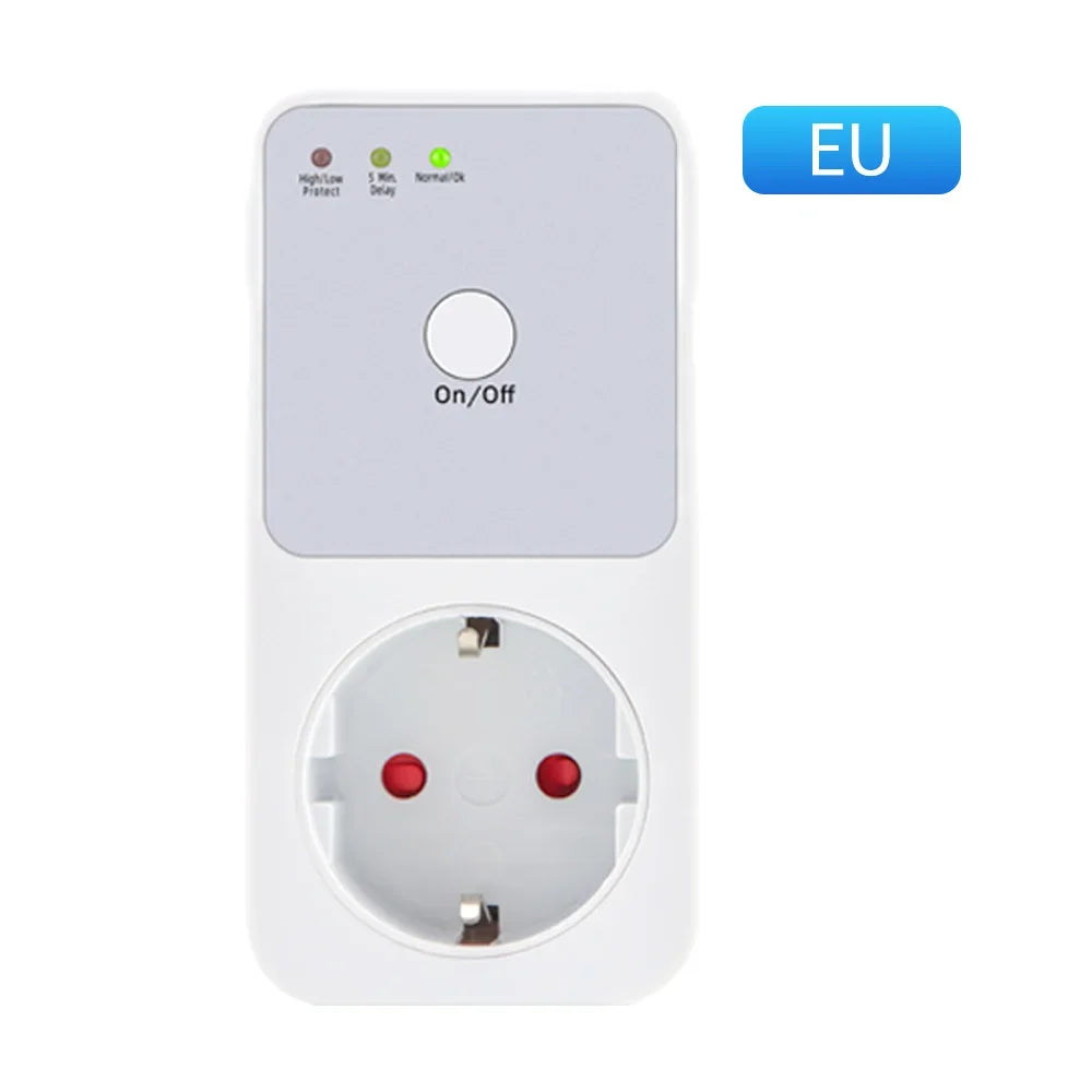 220V Digital Automatic Voltage Protector Socket - Auto Timer EU PLUG