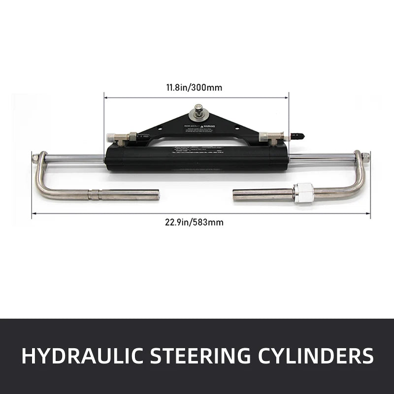 Sistema de dirección hidráulica fuera de borda Winibo ZA0300 con bomba de timón, cilindro y tubo