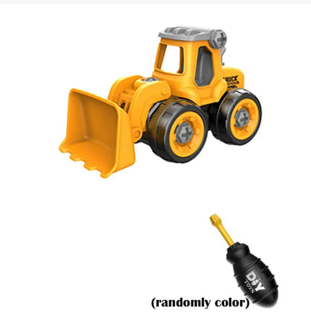 Nut Disassembly Engineering Toy: Montessori Excavator Bulldozer Bulldozer A