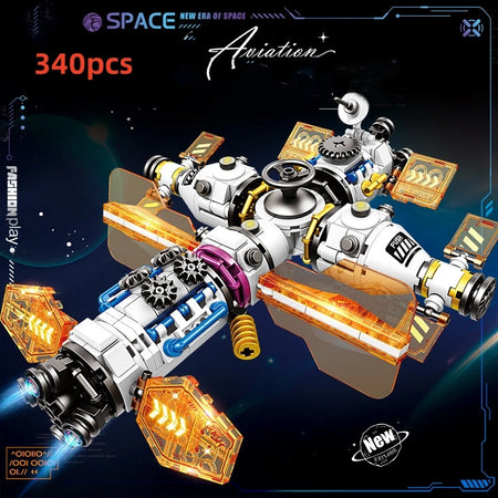 HOVFELER City Shuttle Satellite Rocket Building Blocks Set with Astronaut Figure 340Pcs Without Box / CHINA