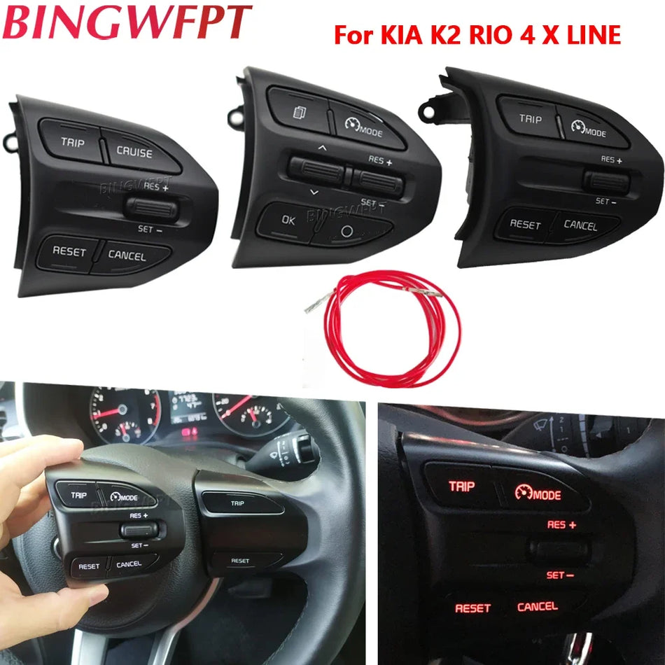 Interruptor de Controlo de Cruzeiro Remoto do Volante ABS para Kia Rio K2 Picanto X-Line