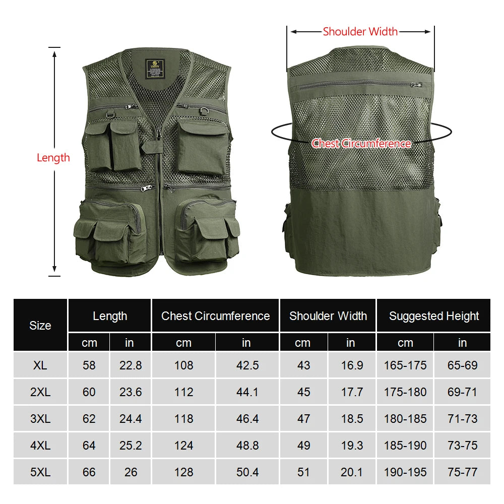 Fishing Vest Breathable Travel Mesh Vest &ndash; All Day Comfort