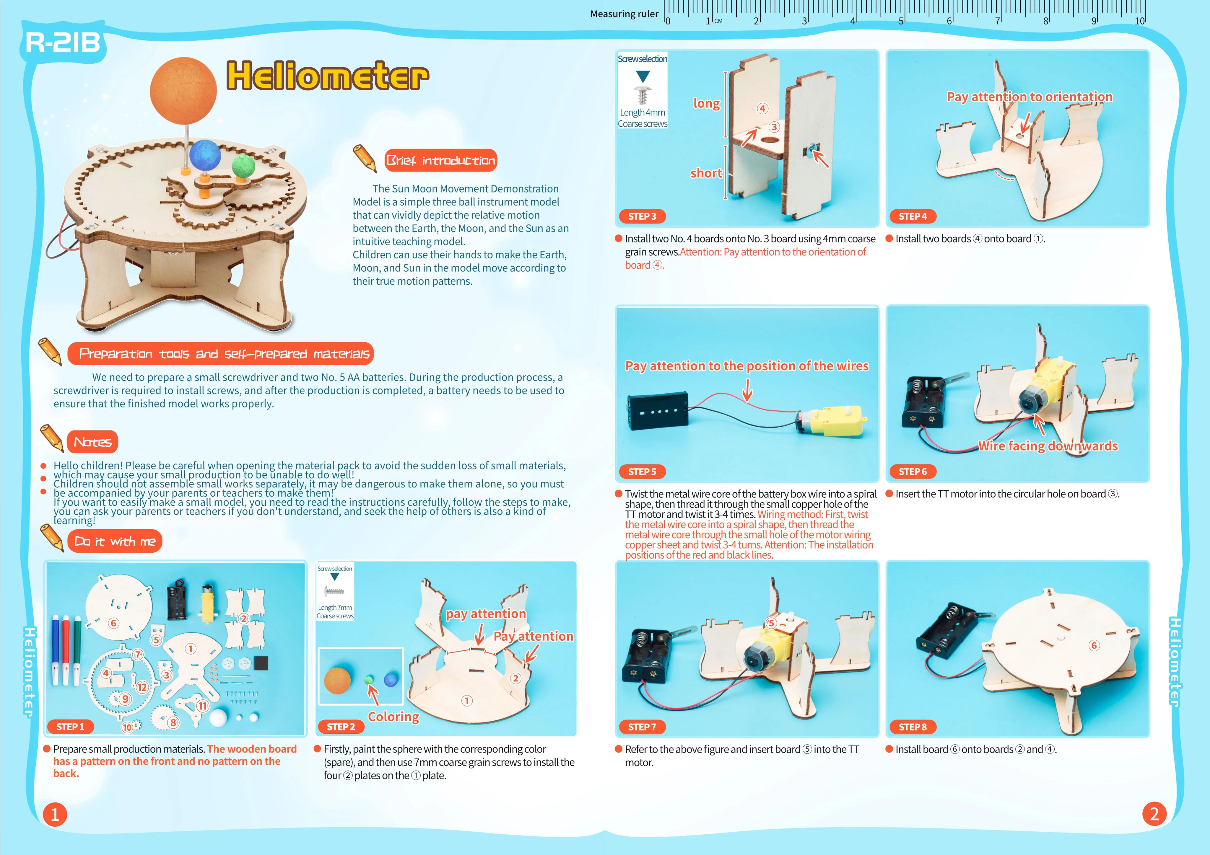STEM Educational Science Toy Kit for Kids - DIY Technology and Physical Model Projects