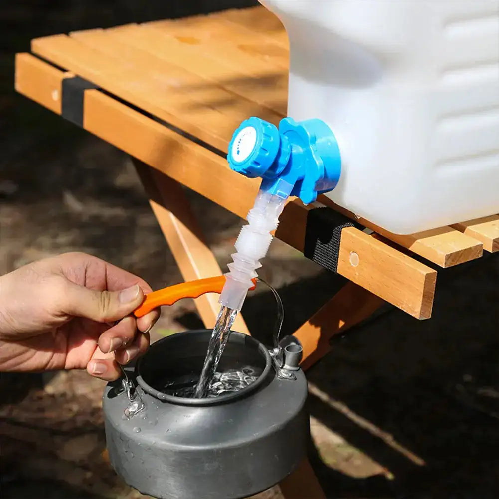 12L Portable Water Storage Bucket With Faucet Camping Car