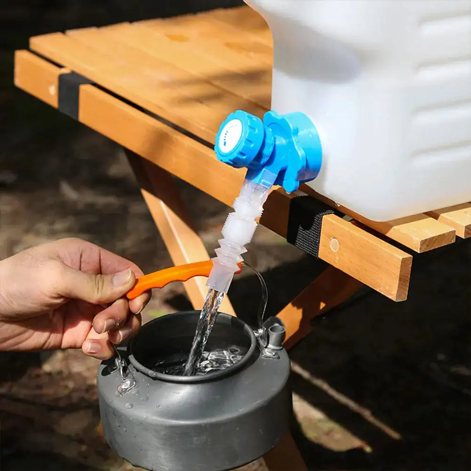 12L Portable Water Storage Bucket With Faucet Camping Car