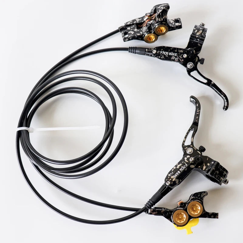 Frog Wake 4 Pistons Hydraulic Disc Brake &ndash; One Finger Lever Black- 1 Pair